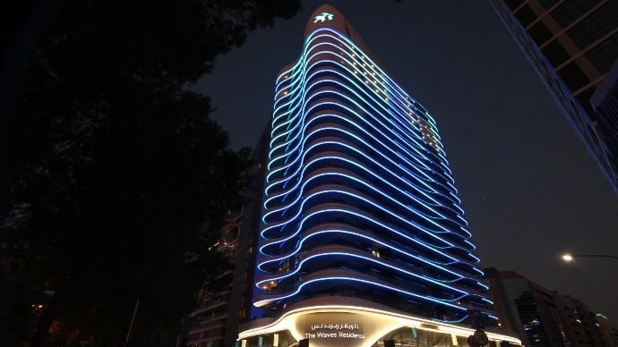 High-rise façade lighting by OneEightyOne