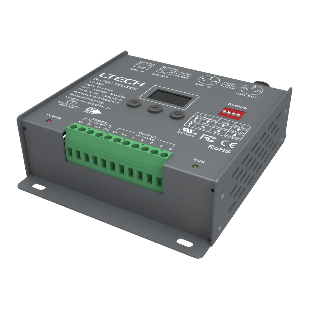 LTECH DMX/RDM LED driver CV 5x5A - LT-905 - product photo
