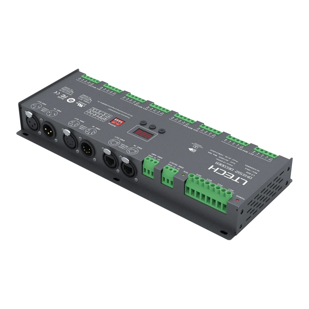 LTECH DMX/RDM LED driver CV 32x3A - LT-932 - 立体图