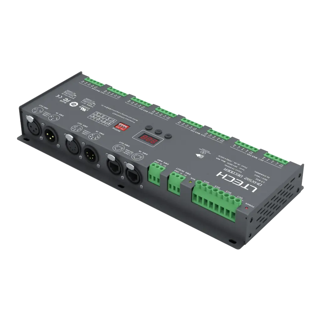 LTECH DMX/RDM LED driver CV 32x3A - LT-932 - 立体图