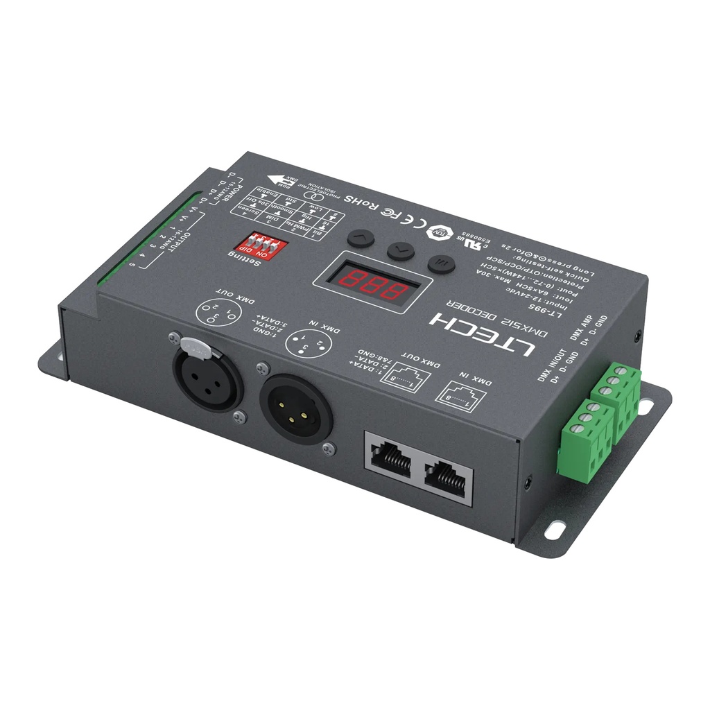 LTECH DMX/RDM LED driver CV 5x6A - LT-995 - 立体图
