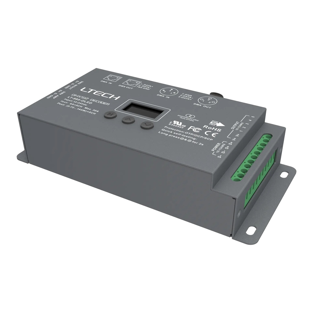 LTECH DMX/RDM LED driver CV 5x6A - LT-995 - OLED