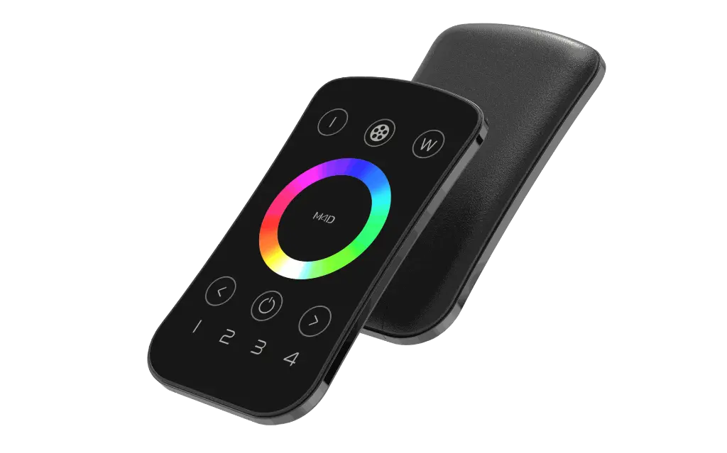 LTECH Mini RF remote control RGBW Black 4 zone - M4D - 背面