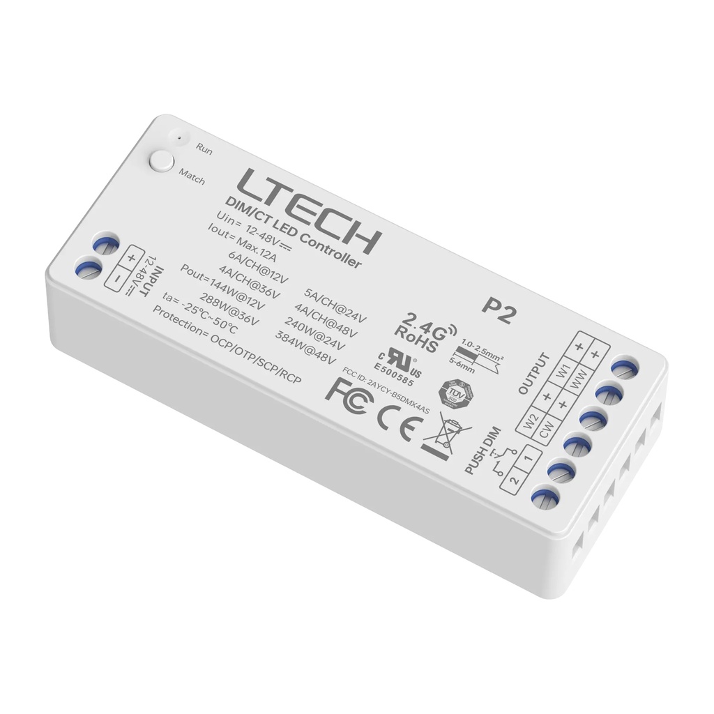 LTECH Mini RF remote + receiver CV 12A CT - M2A+P2 - product photo