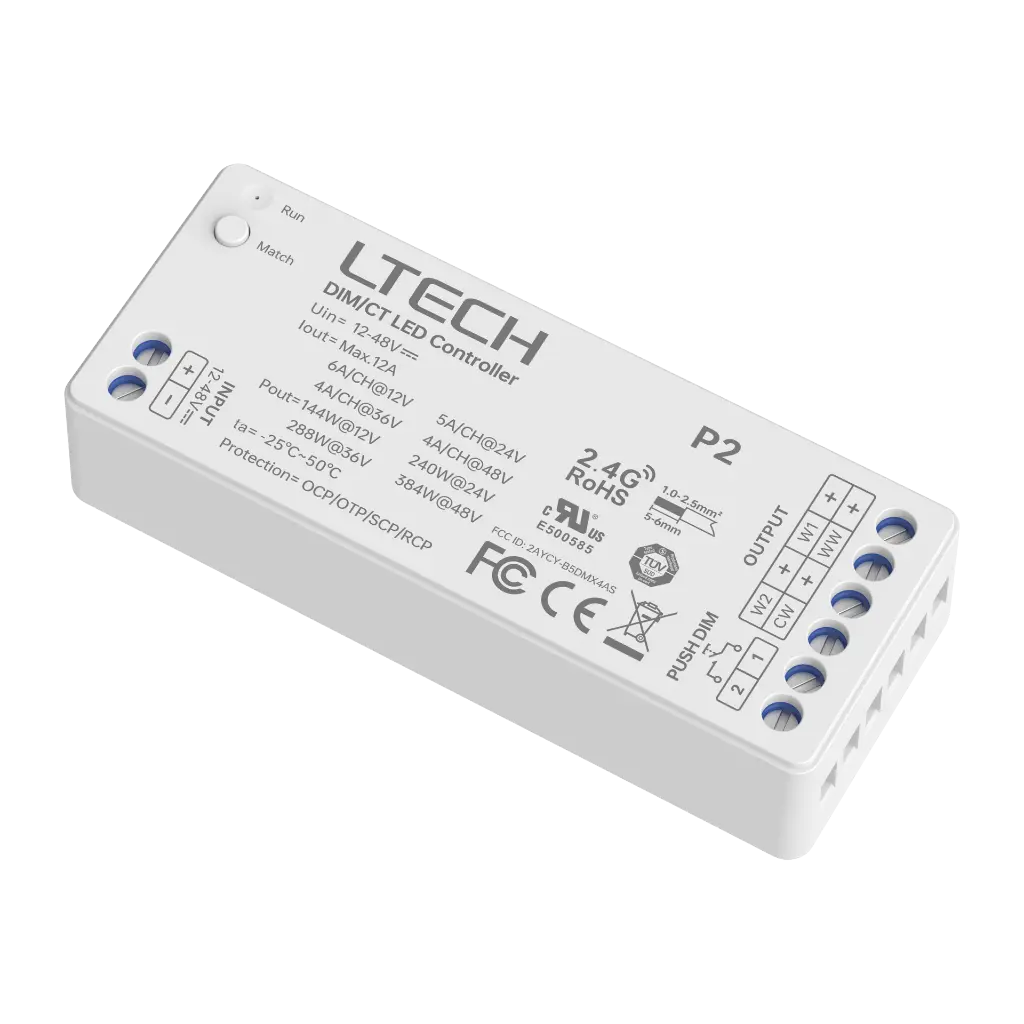 LTECH Mini RF remote + receiver CV 12A CT - M2A+P2 - product photo