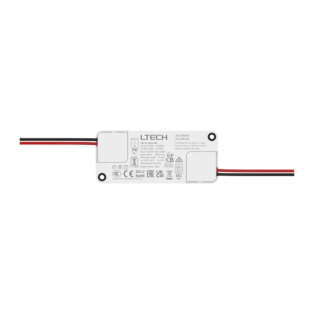 LTECH LTSYS Driver On/Off CC 220mA 9W - SN-15-220-G1N - 正面