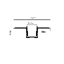 Aluminium Profile High plaster - cross-section