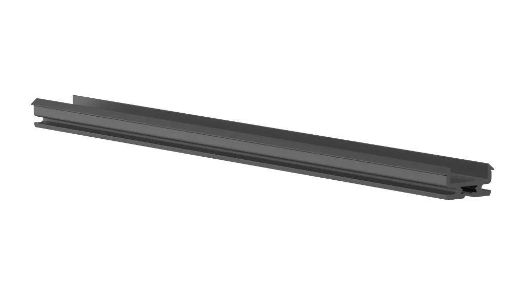 Aluminium Profile Half Round - black 2