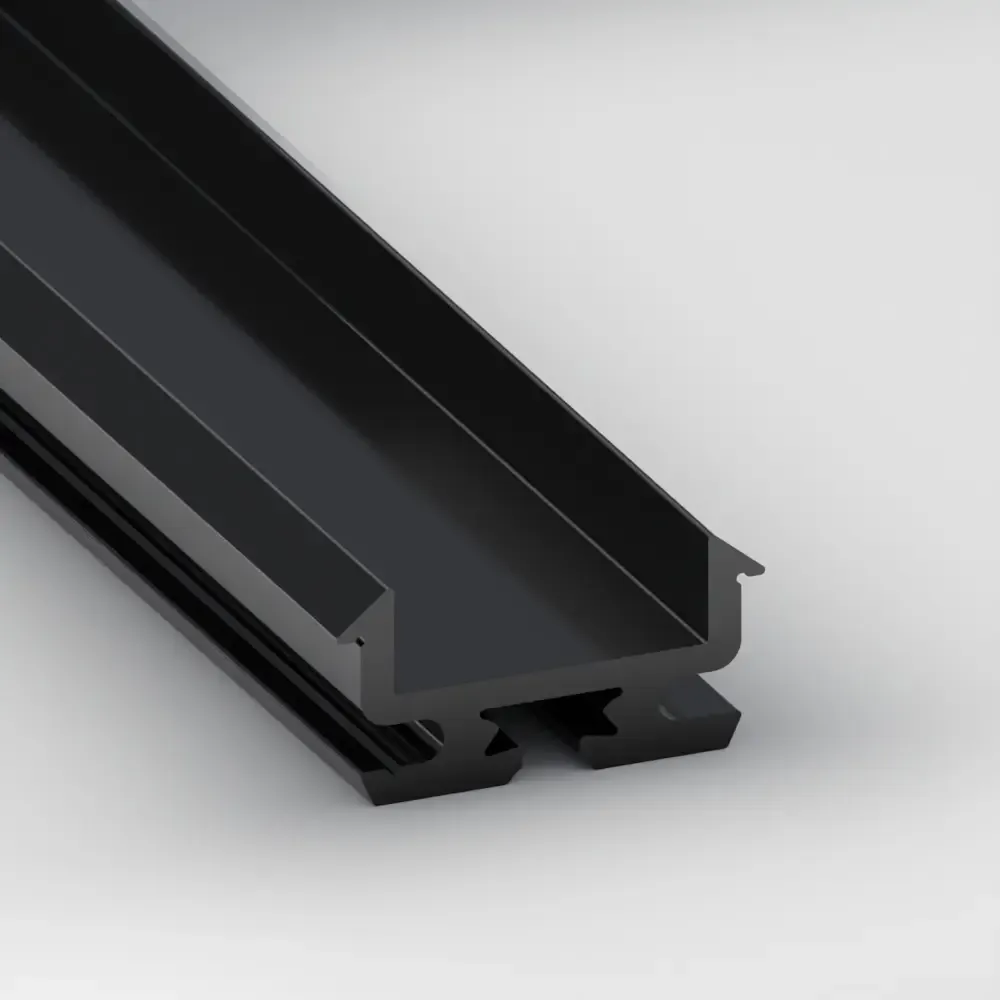 Aluminium Profile Half Round - black