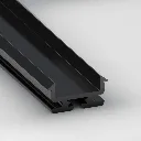 Aluminium Profile Half Round - black