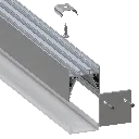 Aluminium Profile 3535 - exploded assembly view, ceiling mount