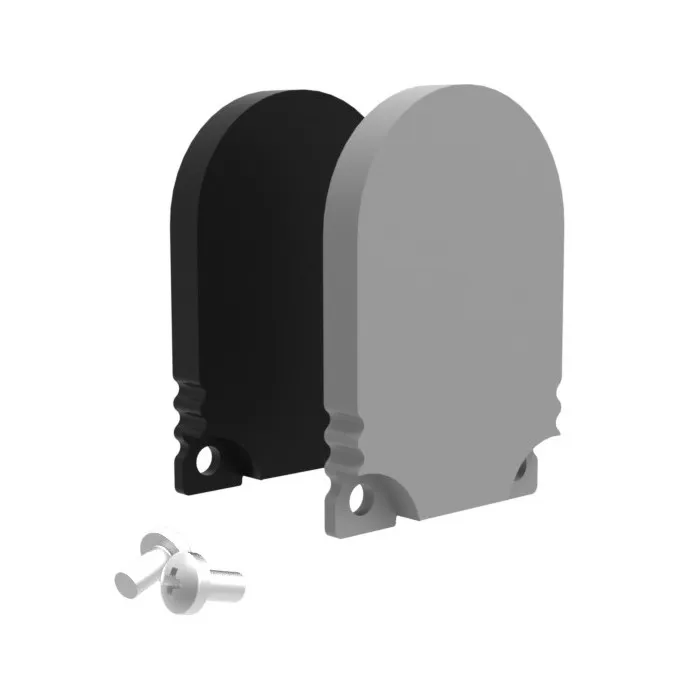 [9115800] Endcap Low Round (Grey)