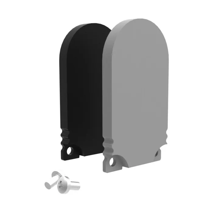 [9115900] Endcap High Round (Grey)