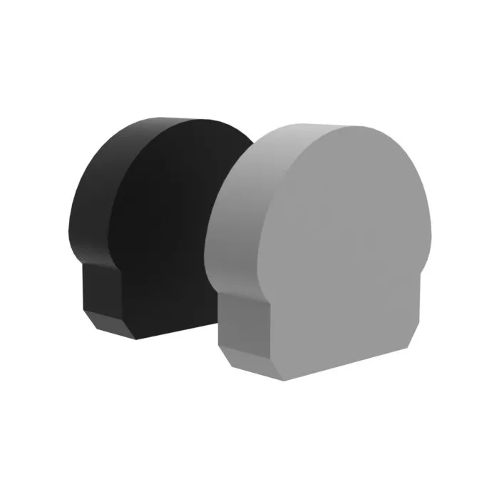 [9119100] Endcap Half Round (Grey)