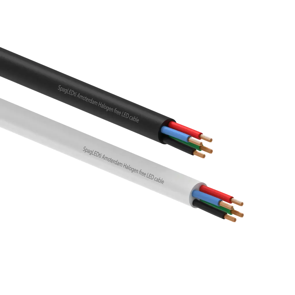 [7010611] Flexible Rubber LED Cable 4 cores RGB - 100m (White)