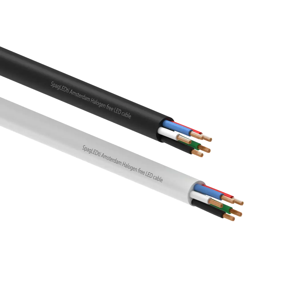 Flexible Rubber LED Cable 5 cores RGBW - 100m