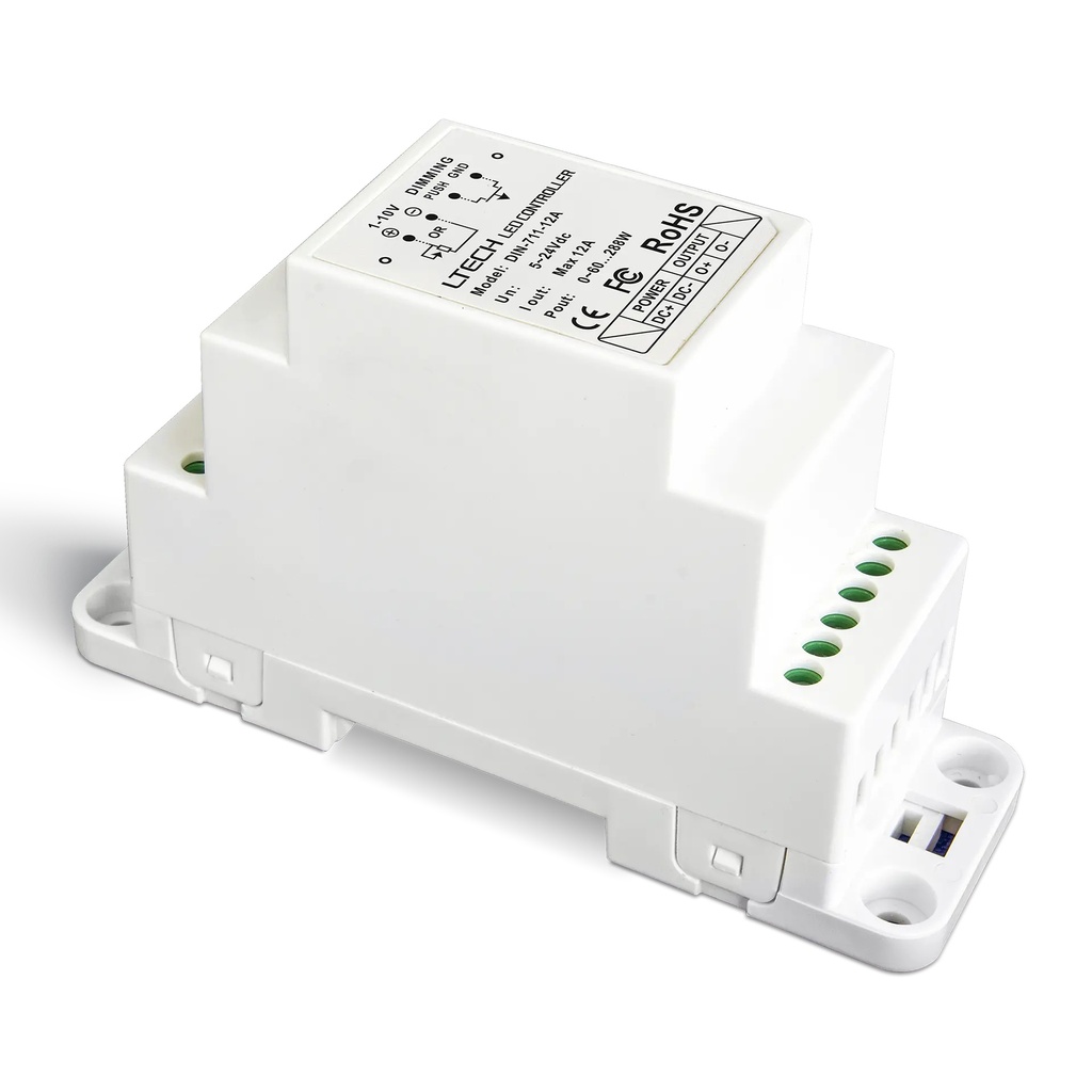 [2263400] LTECH 0-10V LED driver CV 1x12A Dinrail - DIN-711-12A