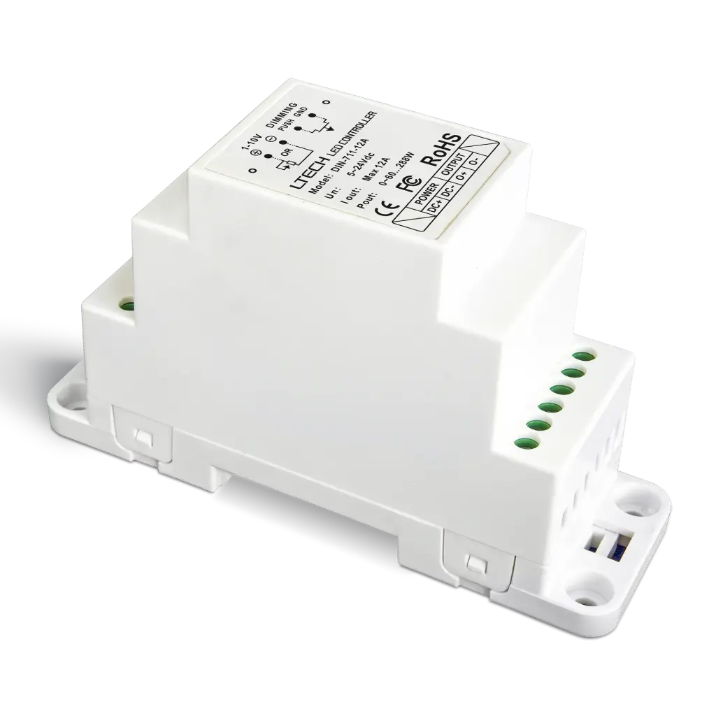 [2263400] LTECH 0-10V LED driver CV 1x12A Dinrail - DIN-711-12A