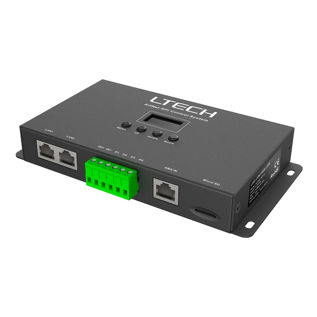 [2291408] LTECH ArtNet-SPI controller 8 universe - Artnet-SPI-8