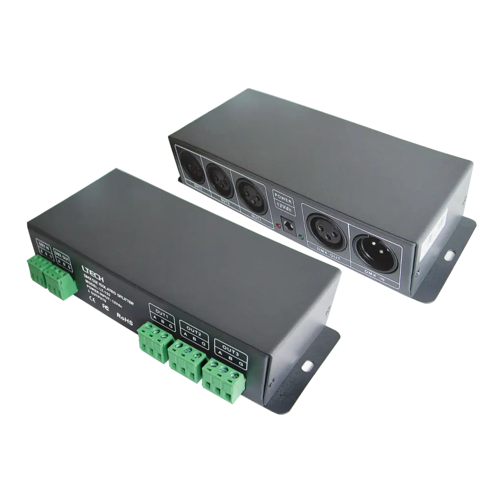 [2320100] LTECH DMX 3CH Signal Amplifier - LT-123