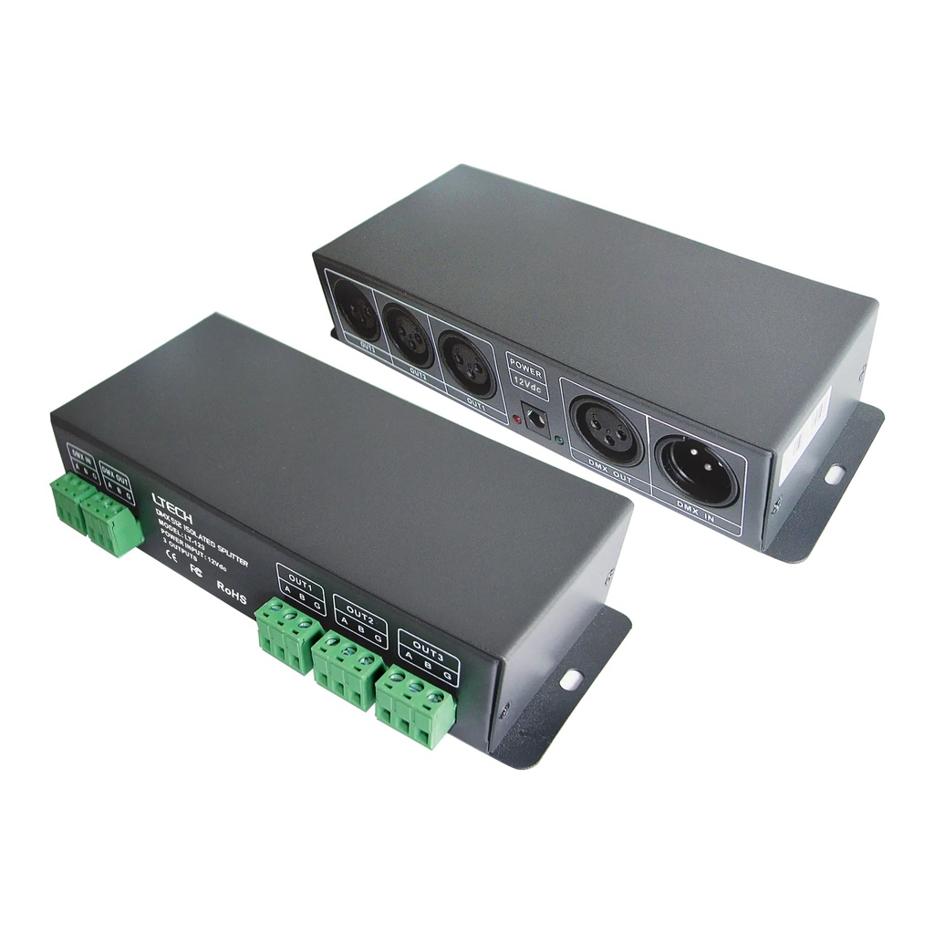 [2320100] LTECH DMX 3CH Signal Amplifier - LT-123