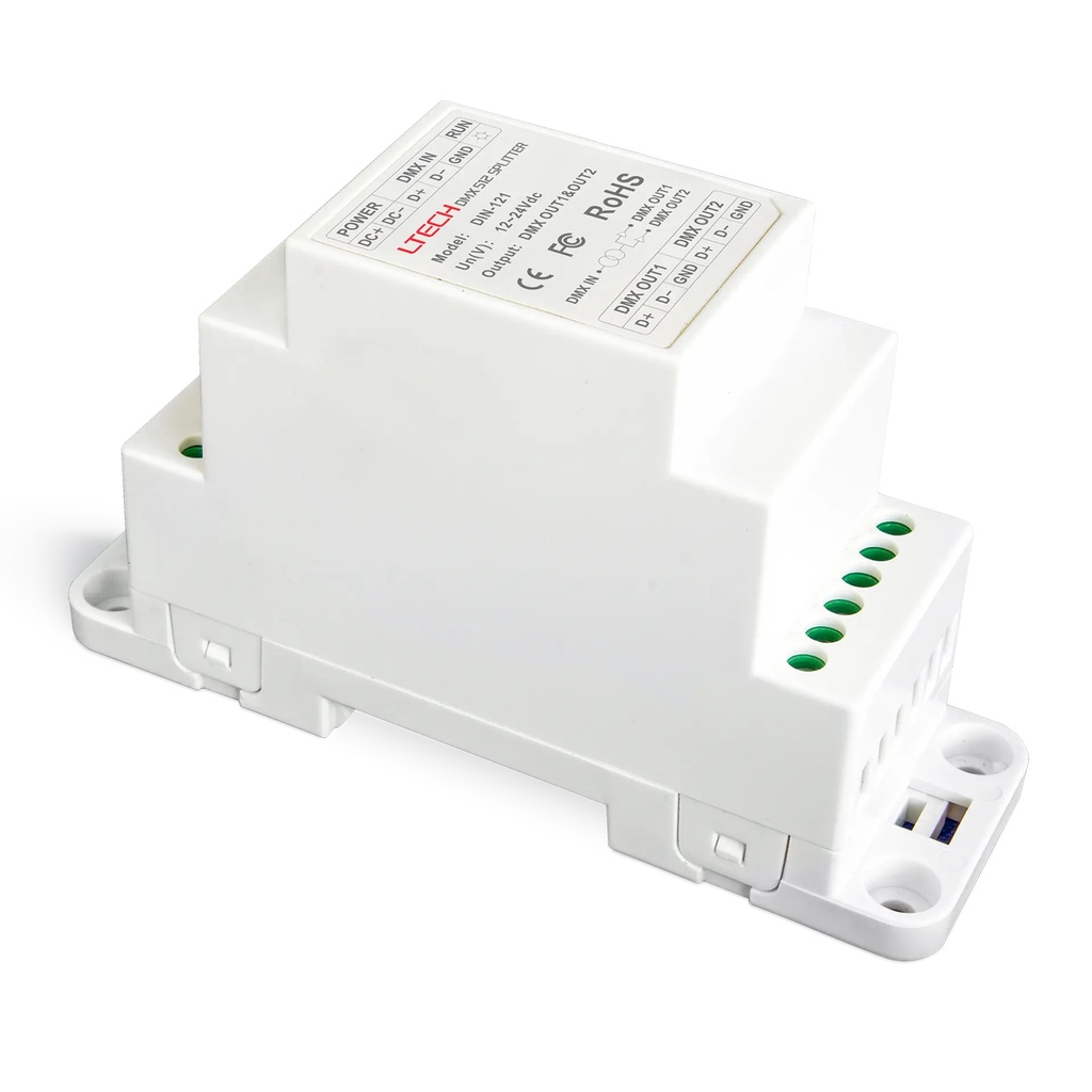 [2320200] LTECH DMX 2CH Signal Amplifier DMX Splitter Dinrail - DIN-121