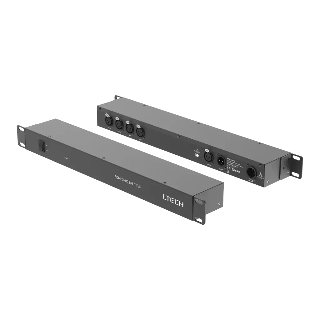 [2320840] LTECH DMX/RDM 4CH Signal Amplifier 3-pin XLR - RDM-AMP-4
