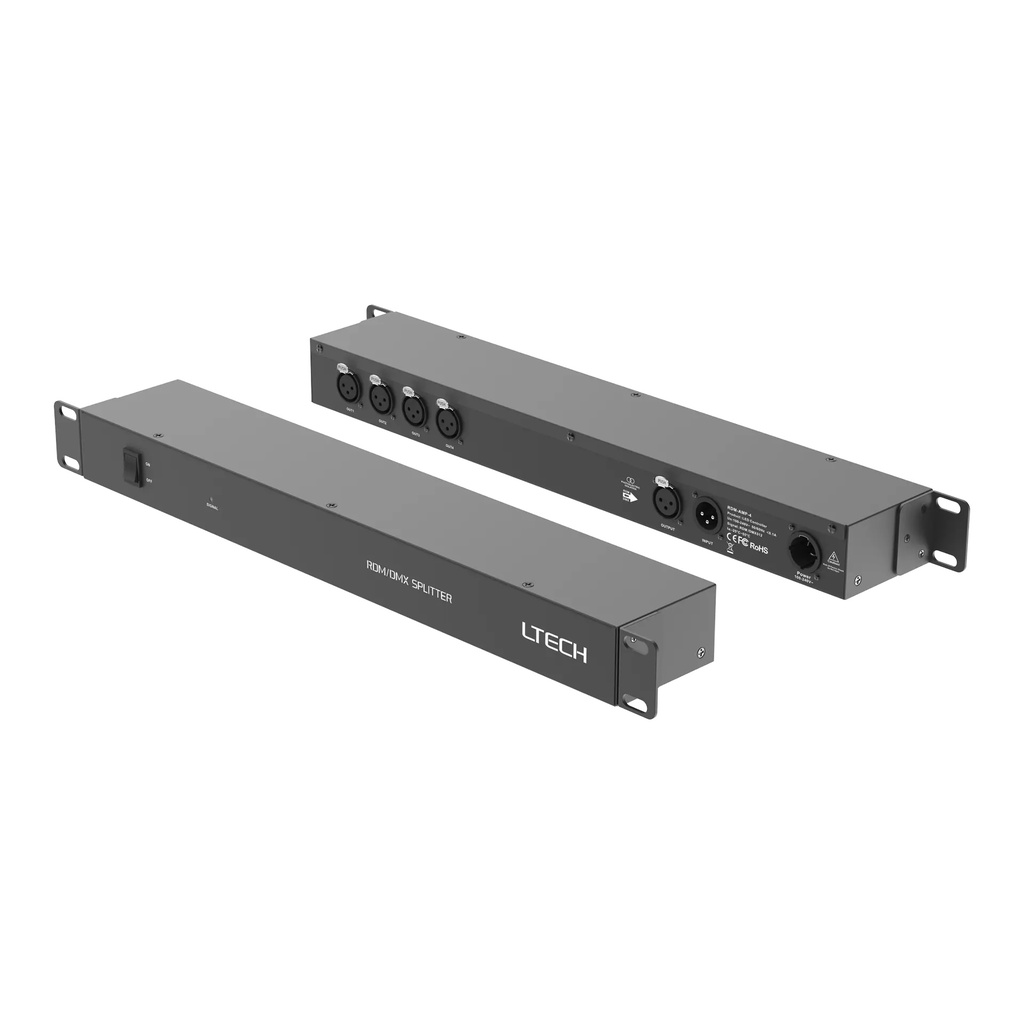 [2320840] LTECH DMX/RDM 4CH Signal Amplifier 3-pin XLR - RDM-AMP-4