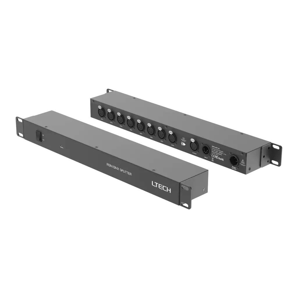 LTECH DMX/RDM 8CH Signal Amplifier 5-pin XLR - RDM-AMP-8E