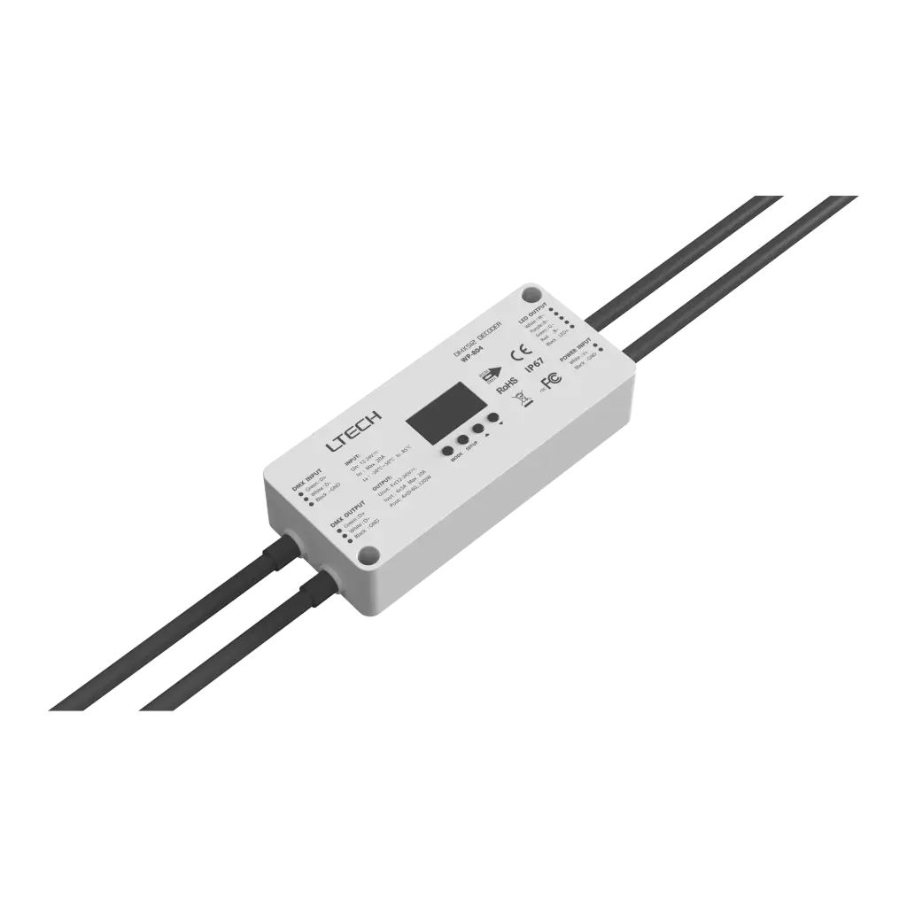 LTECH DMX/RDM LED driver CV 4x5A IP67 - WP-804