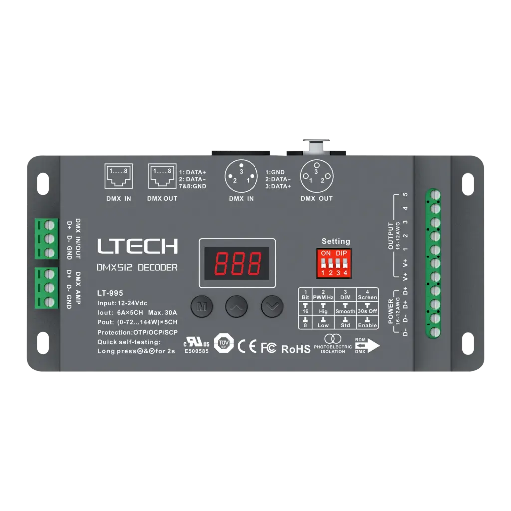 LTECH DMX/RDM LED driver CV 5x6A - LT-995