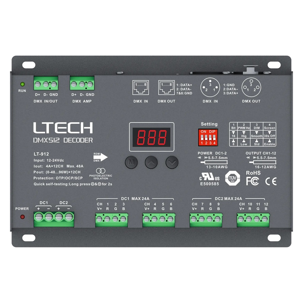 [2279110] LTECH DMX/RDM LED driver CV 12x4A - LT-912
