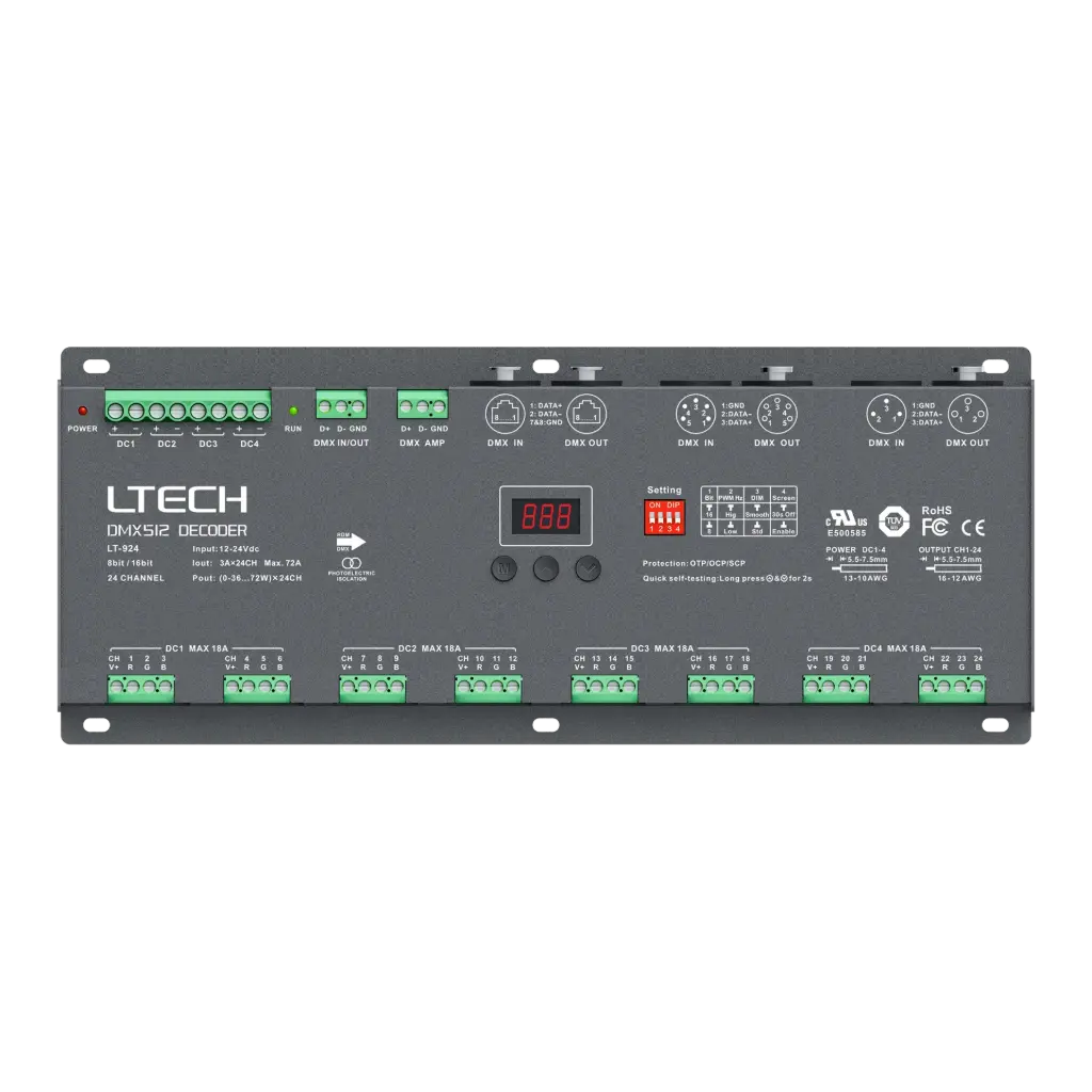 [2279210] LTECH DMX/RDM LED driver CV 24x3A - LT-924