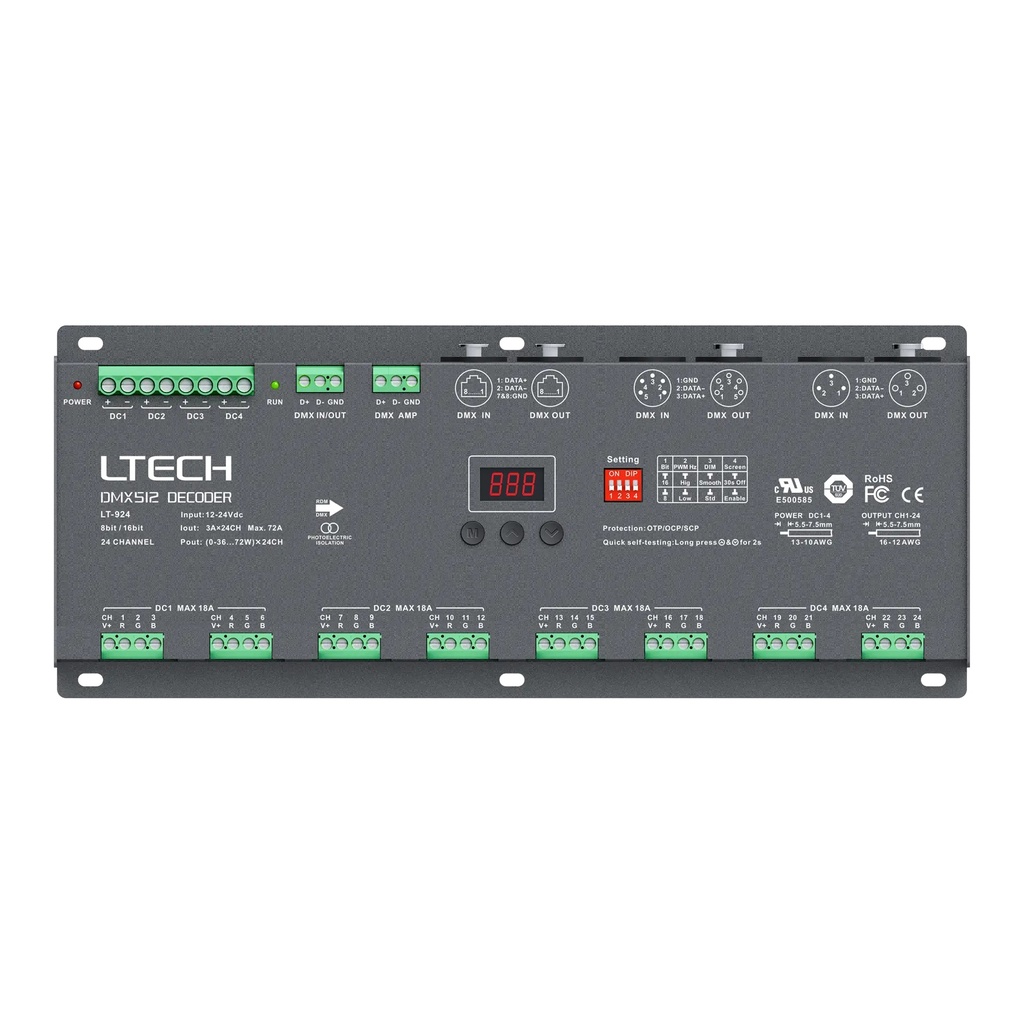 [2279210] LTECH DMX/RDM LED driver CV 24x3A - LT-924