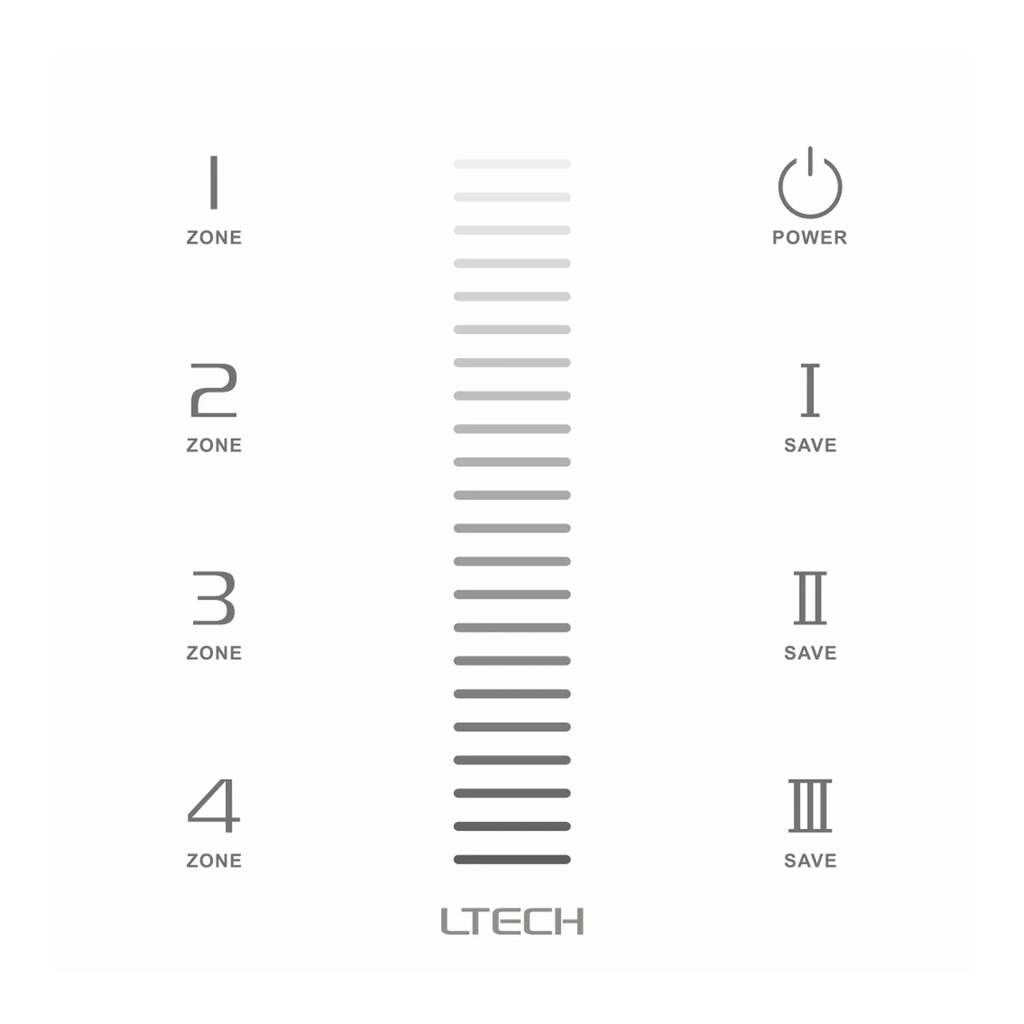 [2259500] LTECH RF/DMX touch panel 4 zone - EX5