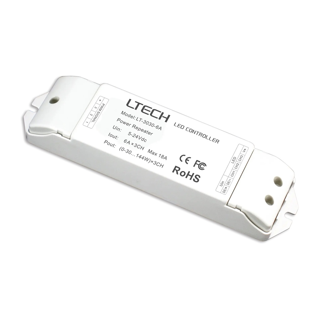 [2311100] LTECH Power repeater CV 3x6A - LT-3030-6A