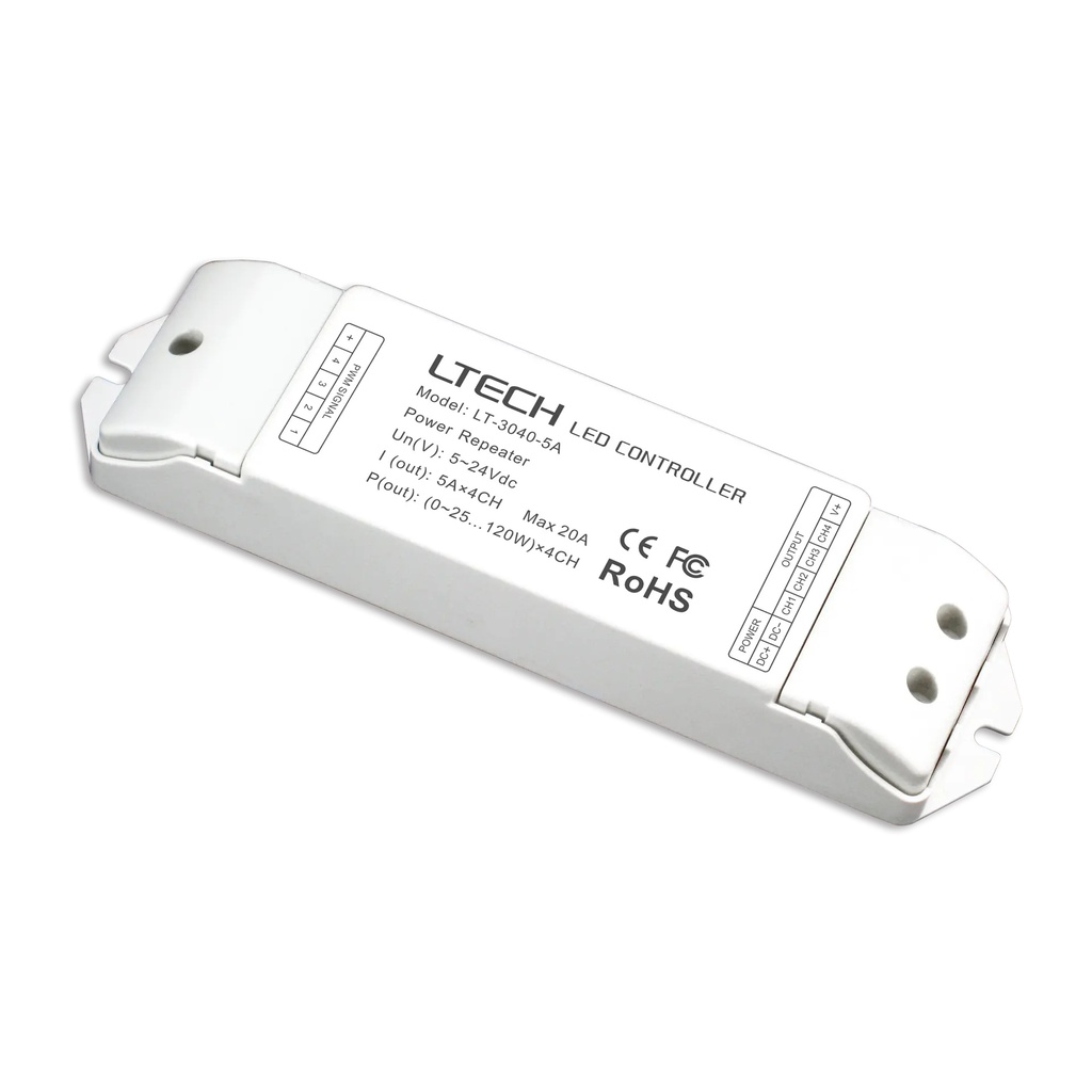 LTECH Power repeater CV 4x5A - LT-3040-5A