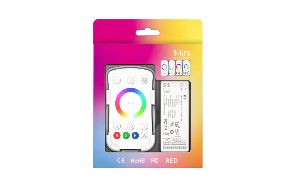[2266230] LTECH Mini RF remote + receiver CV 15A RGB - M4A+P3