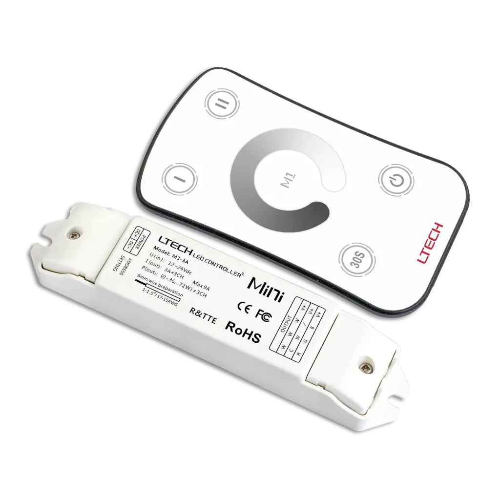 LTECH Mini RF remote + receiver CV 3x3A - M1+M3-3A
