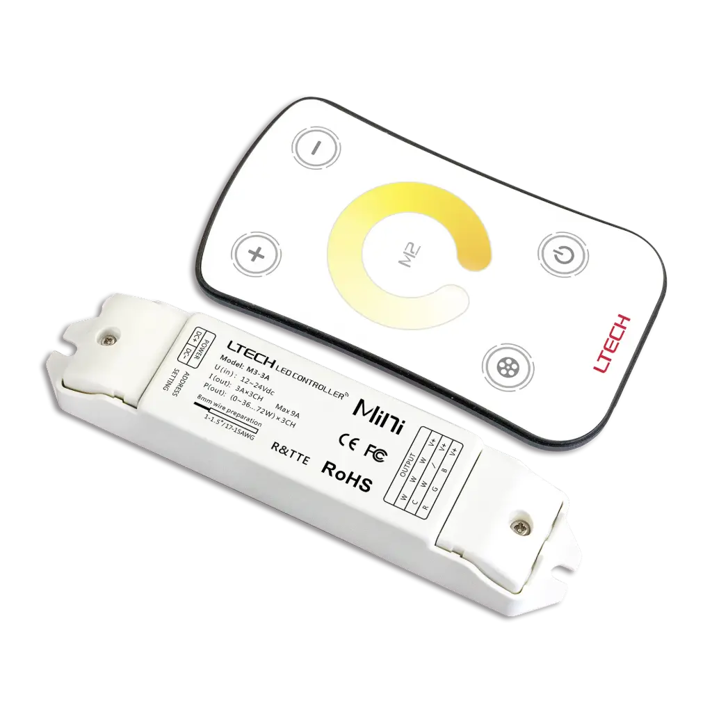 [2266200] LTECH Mini RF remote + receiver CV 3x3A CT - M2+M3-3A