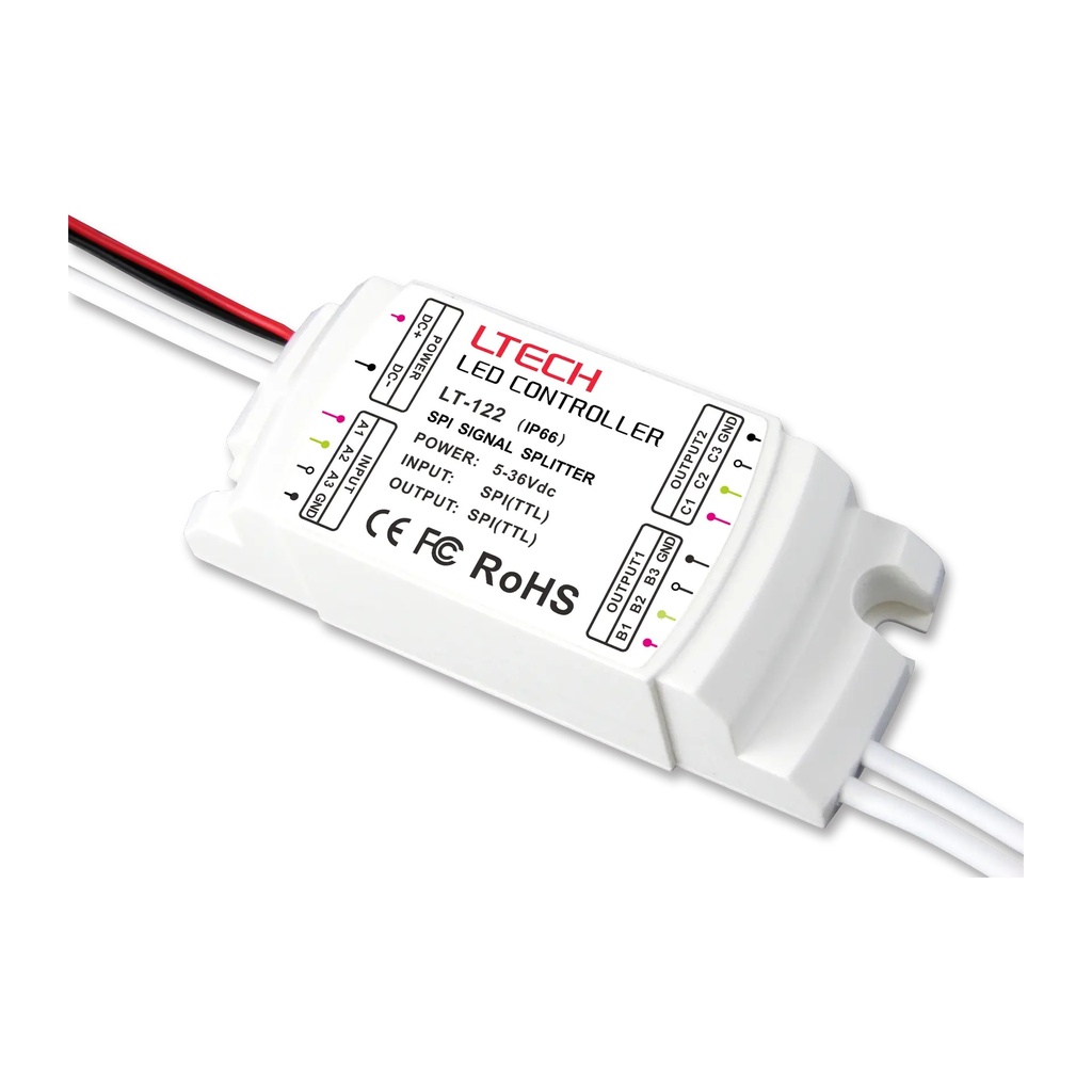 [2282500] LTECH SPI 2-6ch Signal Amplifier IP66 - LT-122