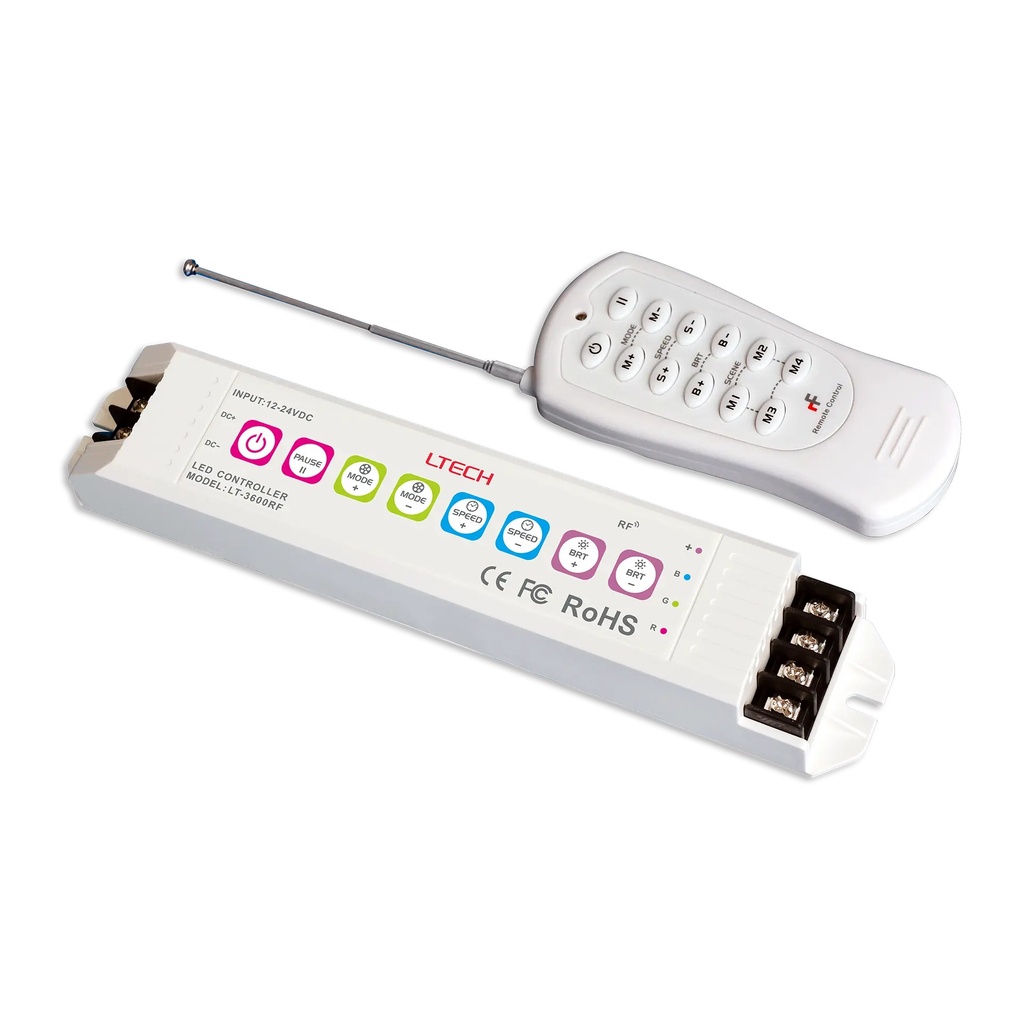 [2251100] LTECH Controller CV 3x6A w/ remote - LT-3600RF