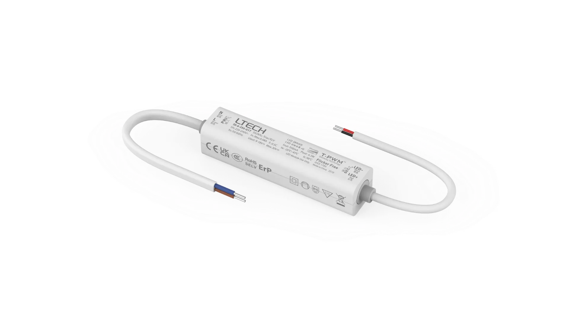 LTECH LTSYS Driver CC TRIAC 1CH 300mA 6W - SE-6-300-G1T