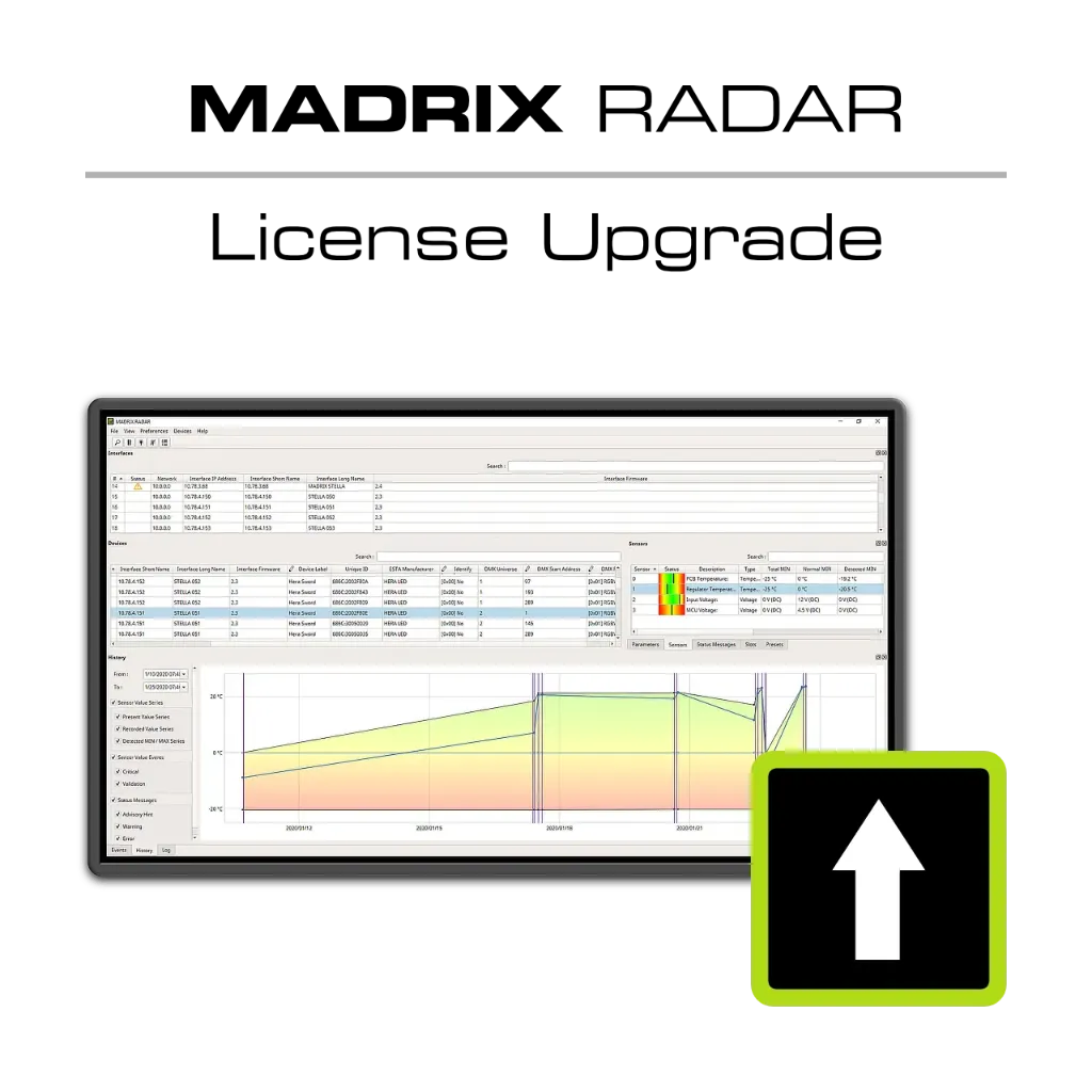 [2612021] MADRIX RADAR Licenses Upgrades (Fusion small > Fusion medium)
