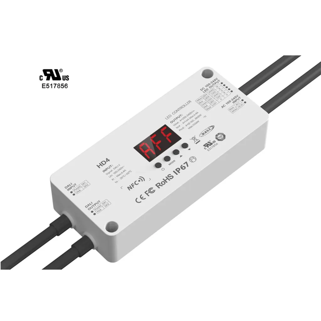 LTECH Driver CV DALI 4CH NFC IP67 - HD4