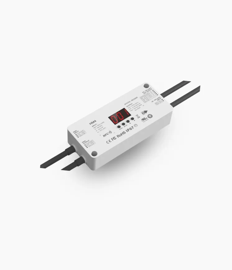 LTECH Driver CV DMX/RDM 4CH NFC IP67 - HM4
