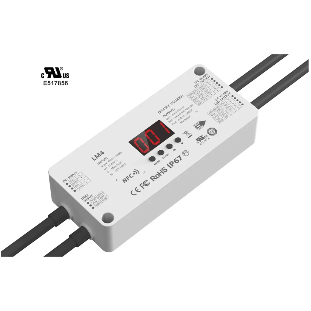 LTECH CV DMX/RDM 4CH NFC IP67 - LM4