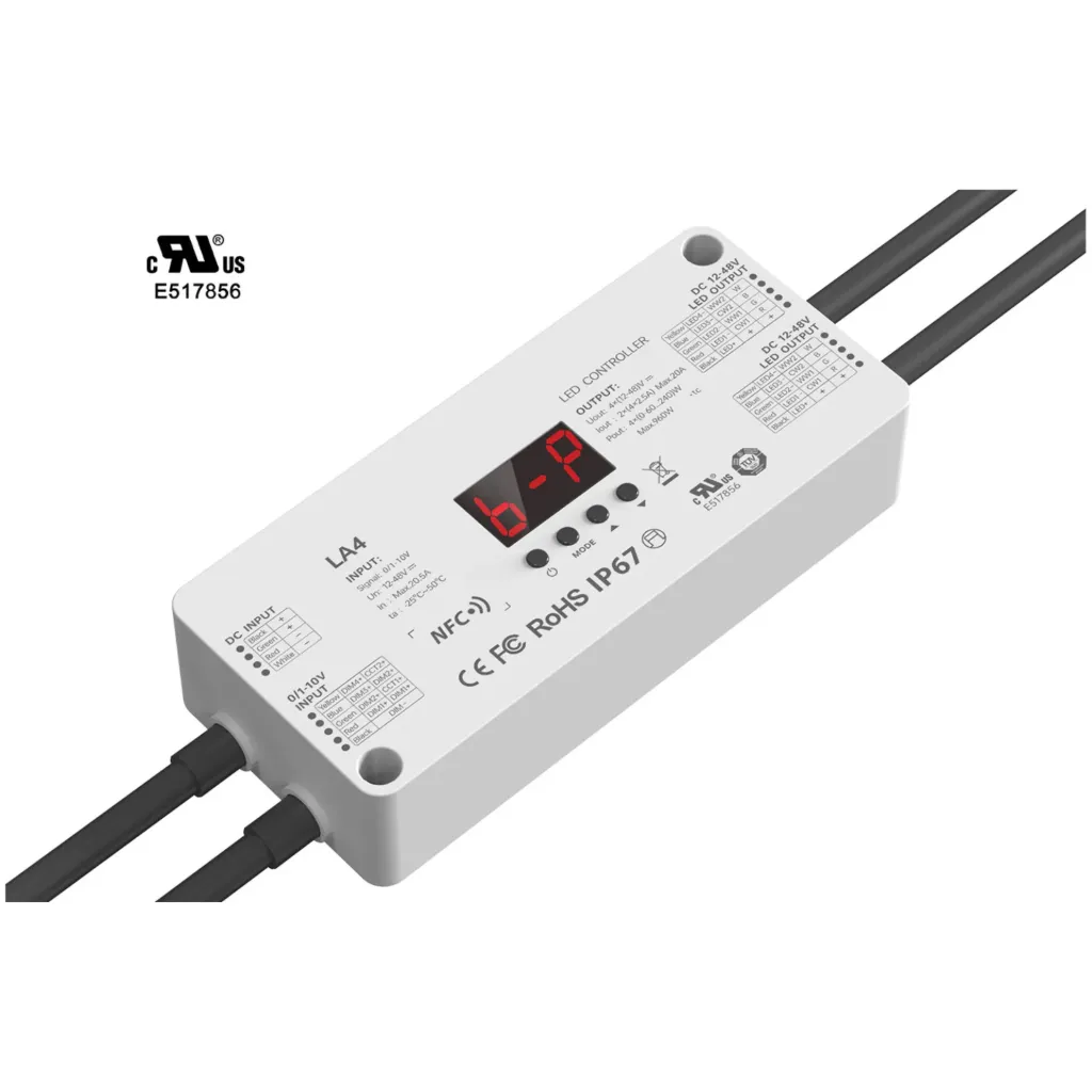 LTECH CV 0/1-10V 4CH NFC IP67 - LA4