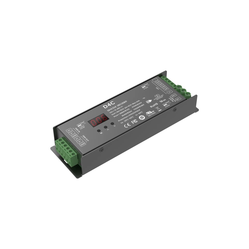 [2285421] LTECH DMX LED driver CV 3x8A / 4x6A screw terminal - D4C