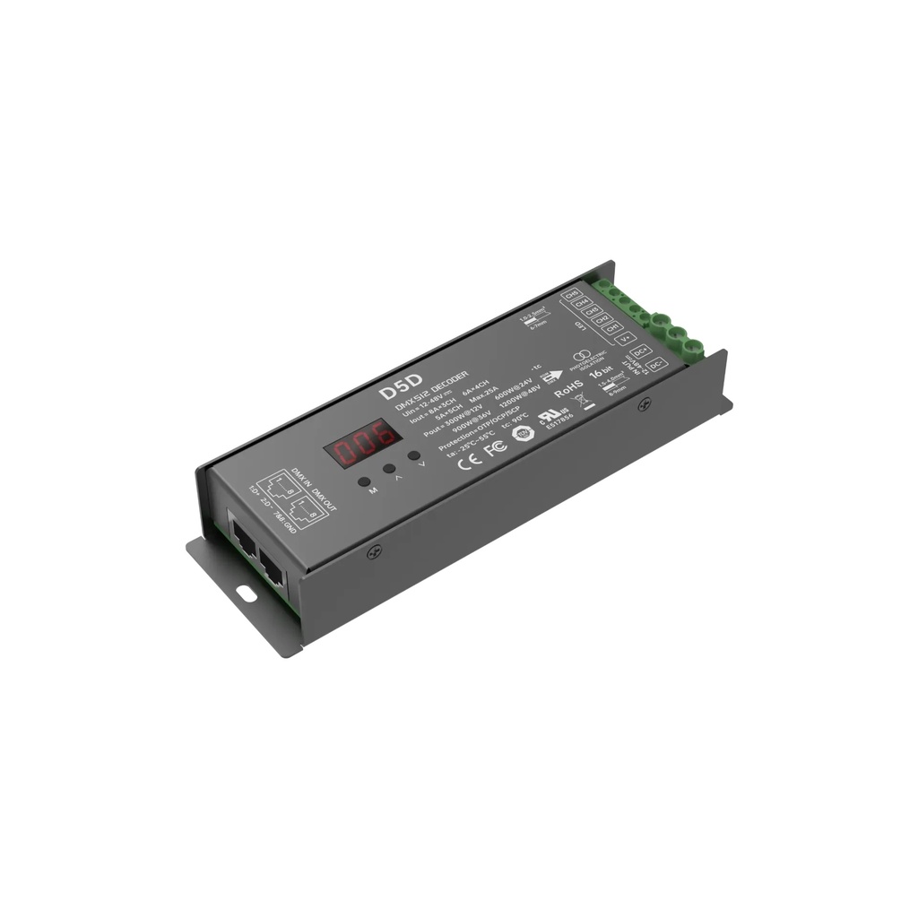 [2285631] LTECH DMX LED driver CV 3x8A / 4x6A / 5x5A RJ45 - D5D